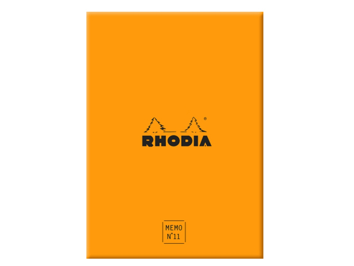 Bloco de Notas RHODIA Nº. 11 85 X 115 Mm Xadrez Laranja