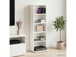 Vidaxl Armário Para Cd Branco 33 X 23,5 X 97,5 Cm Derivados De Madeira
