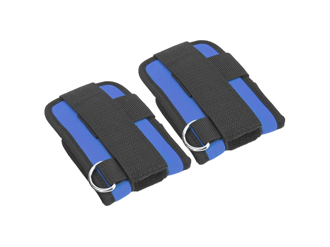 Tornozeleiras Para Academia Com Dois Anéis Em D, 1 Par, Treino De Fitness, Azul Vylara