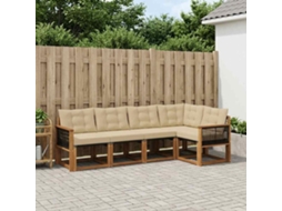 Vidaxl Conjunto De Sofás Para Exterior 5 Pcs Natural E Bege