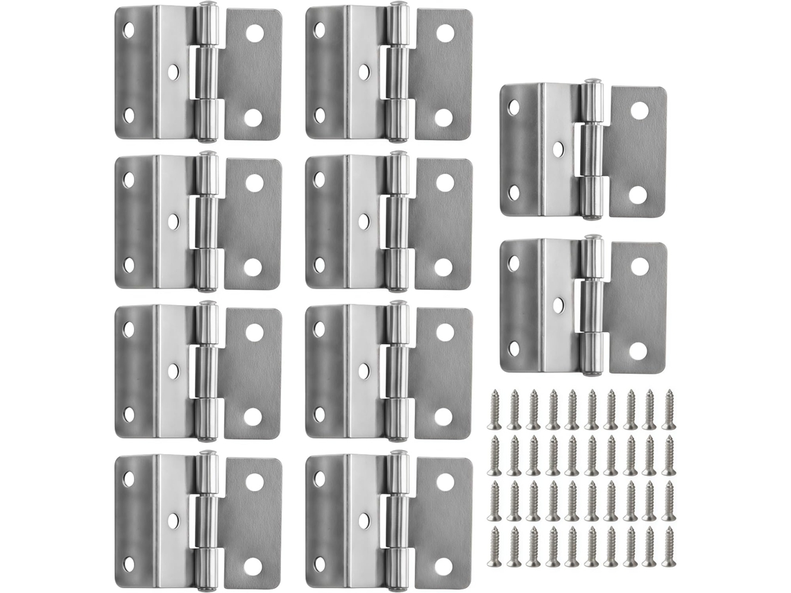 Dobradiças Para Armário, Pacote Com 10-unidades, 1-polegada, Ferro, Dobradiças Triplas, 5-furos, Ângulo Reto, Adequadas