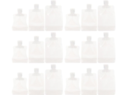 18 Sacos Multifuncionais Flexíveis para Loção, para Frascos de 30 a 100 Ml em Pet, Pa E Pe, À Vazamentos Prova.