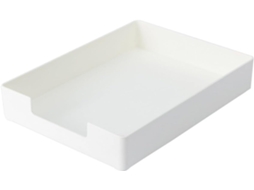 Organizador De Mesa Em Polipropileno Branco, Prático Para Manter A Organizada