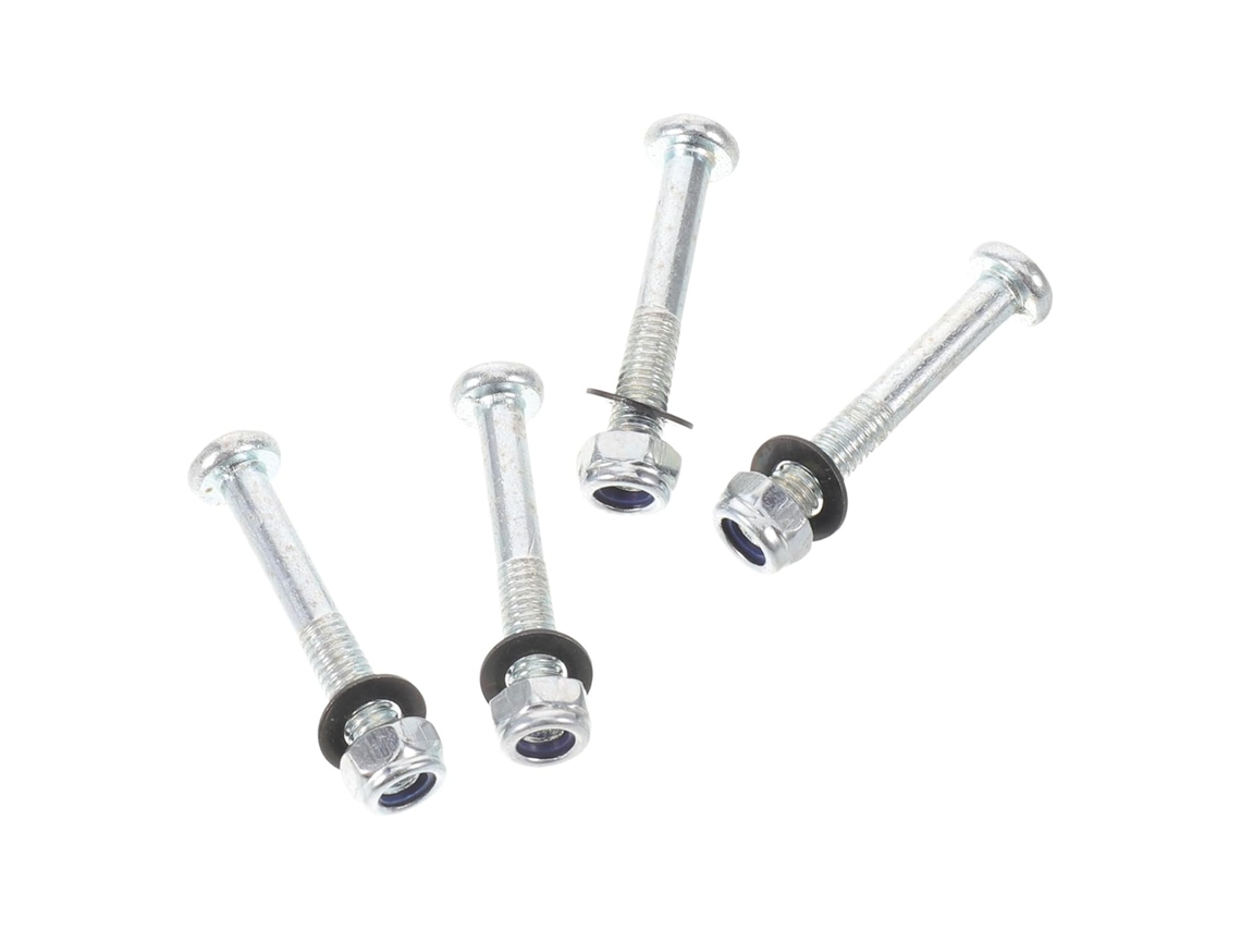 Conjunto De 2 Parafusos E Porcas M6 Para Apoios Braço Cadeiras Dobráveis, Em Metal Prateado, Maior Durabilidade E Fácil