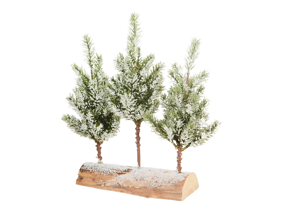 Árvore de Natal Pequena de Madeira para Escritório Decorativa com 3 Árvores de Natal Verdes LAXISCREED