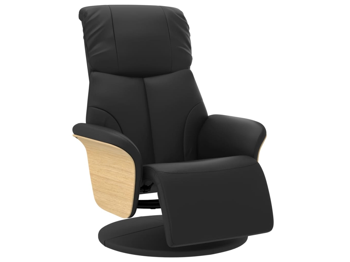 Recliner Chair, Recliner Chairs Vidaxl Preto Couro Artificial