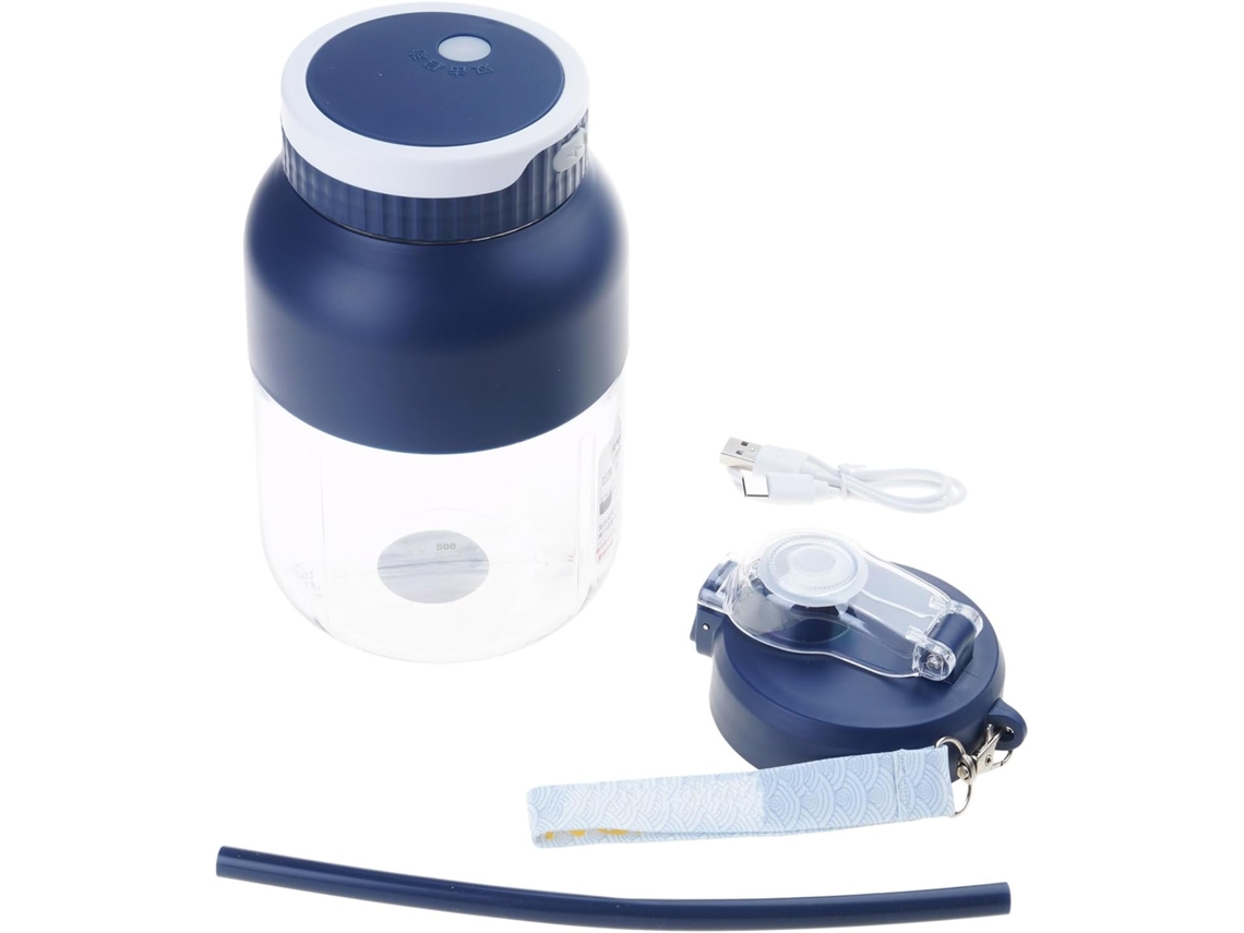Liquidificador Portátil Recarregável Via Usb Para Smoothies E Espremedor De 500ml, Ideal Para Viagens E Esportes