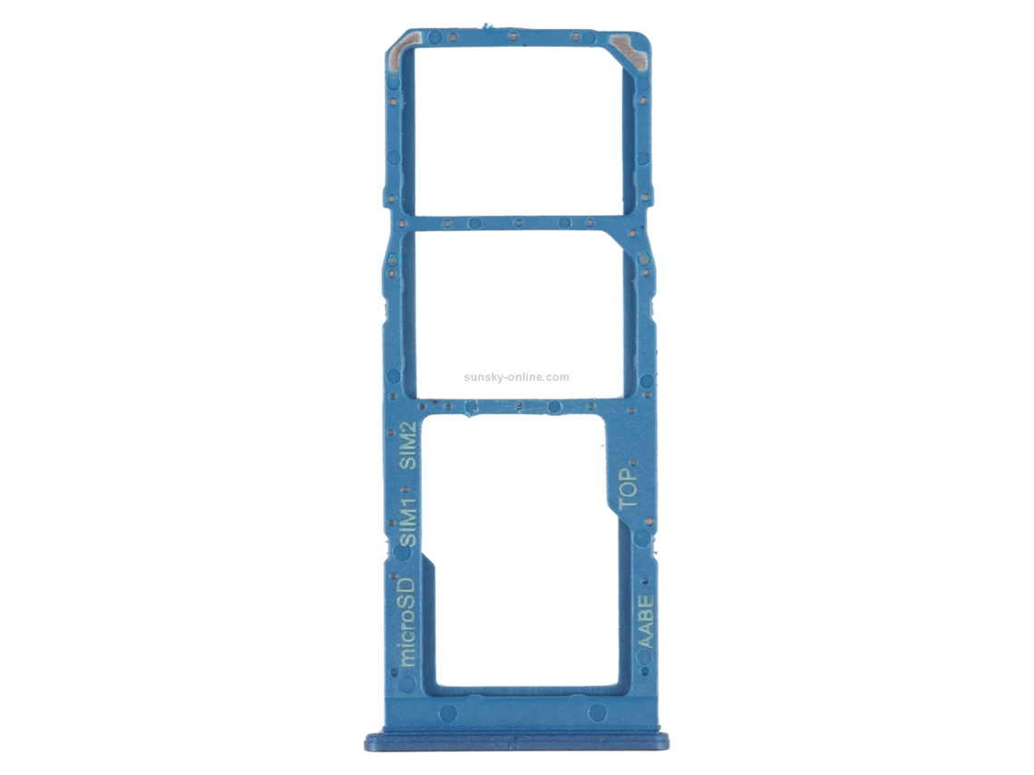 Bandeja Do Cartão Sim + Bandeja Do Cartão Sim + Bandeja Do Cartão Microsd (azul) Para Samsung Galaxy A12 Sm-a125