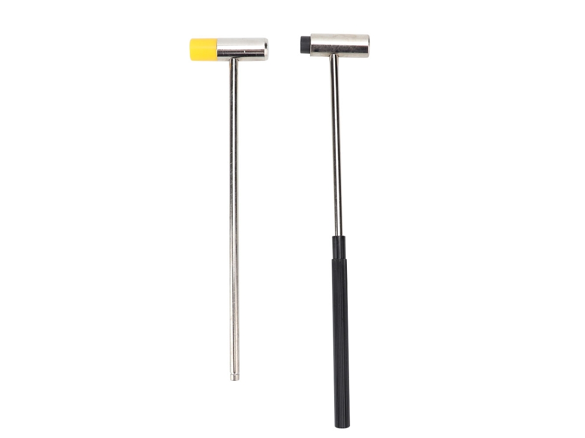 2 Martelos Pequenos com Cabeça Redonda Macia/Dura para Reparo Profissional de Relógios