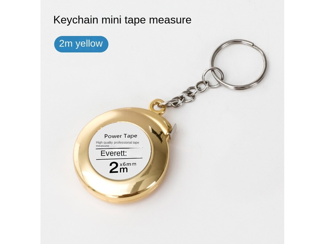 Mini Fita Métrica De Aço Para Chaveiro, 2m Régua Pequena E Prática Em Aço Ideal Para Presente Aquaforge