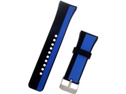 Pulseira De Silicone Para Relógio Gear, Com Design De Borda Azul, Flexível E Confortável Para Esport Gokoco