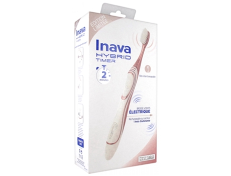 Escova de dentes elétrica INAVA Hybrid Timer Edição Limitada Cor: Rosa e Branco