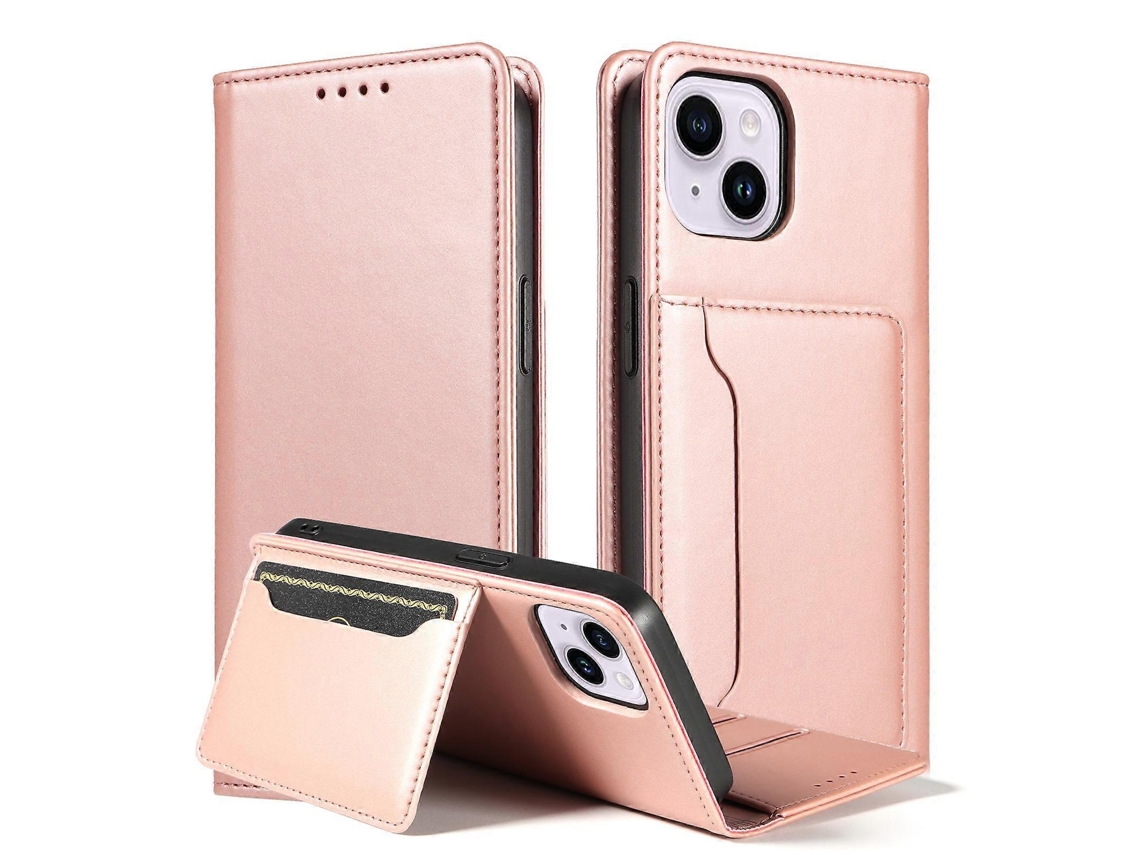 Capa De Couro Para Celular Com Suporte Para Cartão Magnetism Skin Feel