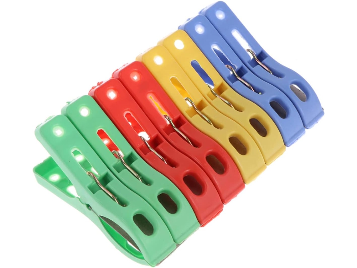 Prendedores De Roupa Alipis À Prova Vento, Com Cabo De Plástico Resistente, 40 Unidades Grandes, Cores Sortidas, Para