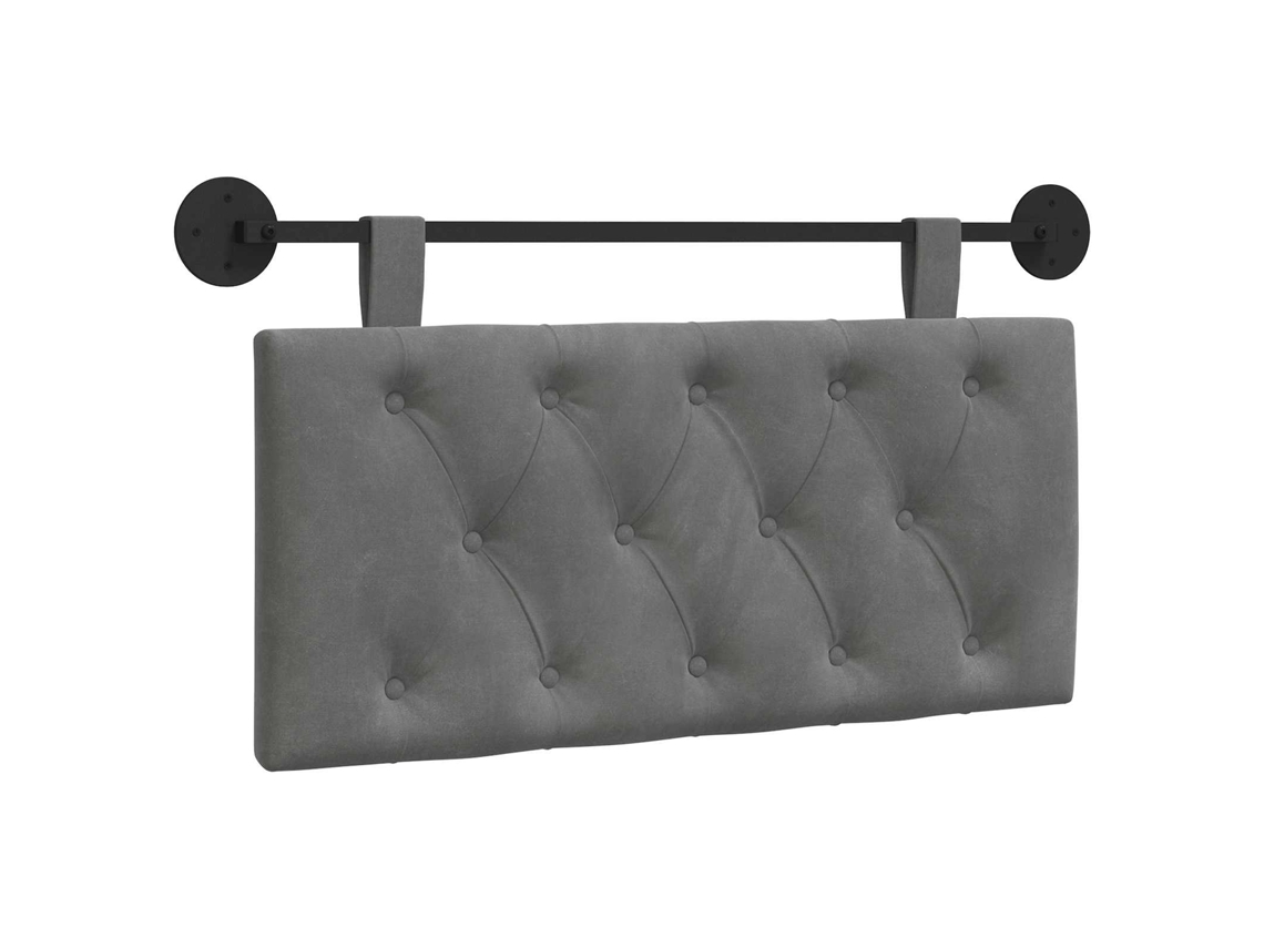 Conjunto 1 Cabeceira Moderna Vidaxl Cinzento Veludo (100 X 55 X 7 Cm)