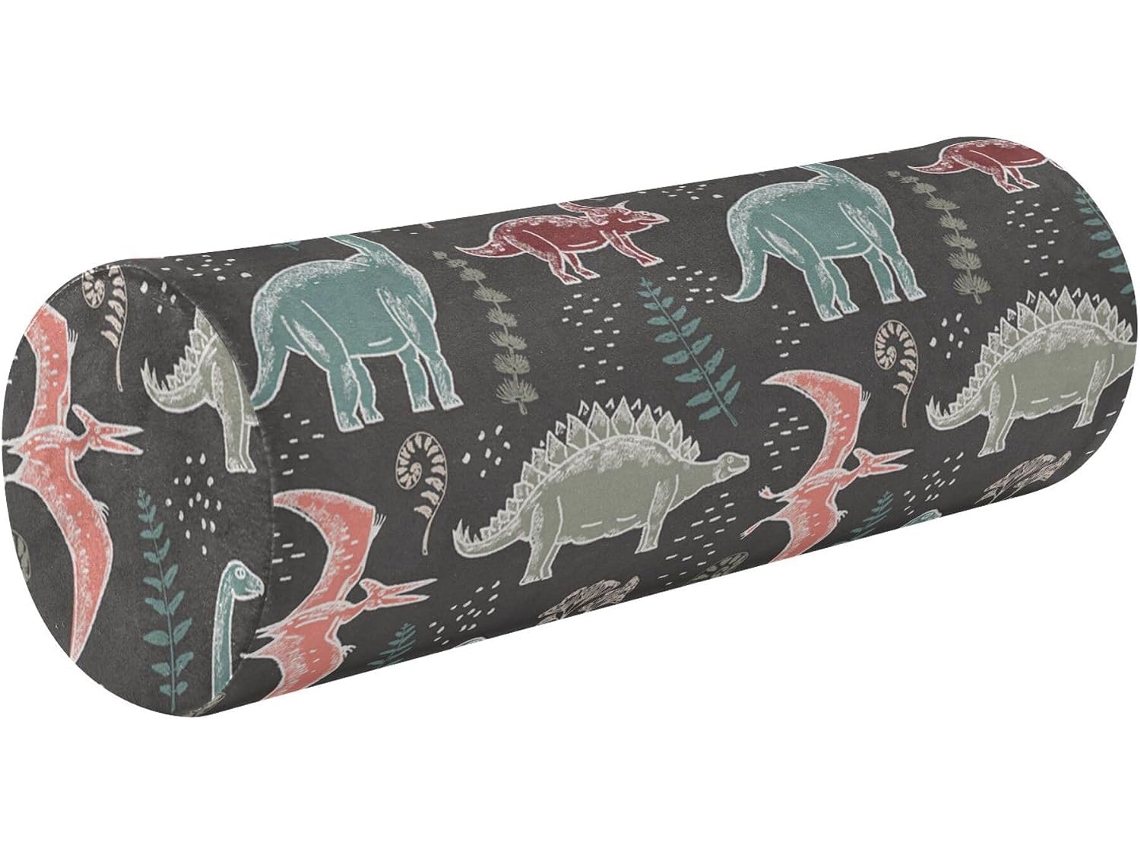 Almofada Cilíndrica para Cama Suporte Pescoço e Ergonômico Fácil de Limpar