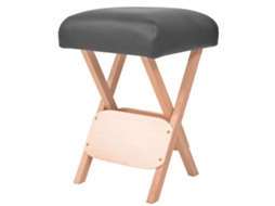 Folding Massage Stool, Folding Massage Stools Vidaxl Preto Pvc