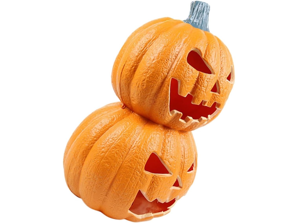 Lanterna De Abóbora Led Para Decoração De Halloween, Feita De Plástico, Acessório Para Uso Interno E Externo.