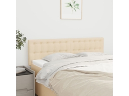 Vidaxl Cabeceiras Creme 144x5x78/88 Cm Tecido