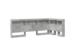 Cabeceira Cinzento Armazenamento 80 Cm Madeira Processada