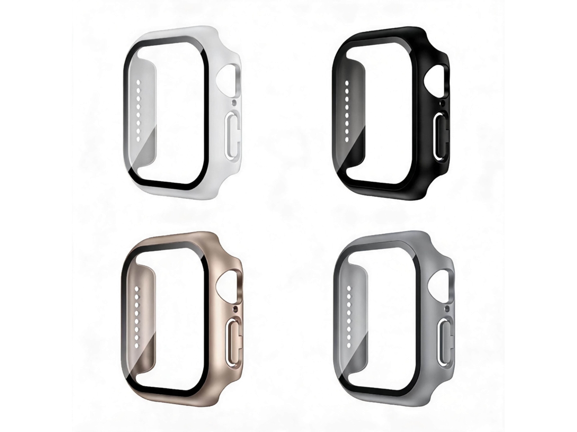 Capa Protetora para Apple Watch S10 com Marca CZHHMART (44 Mm) Pc e vidro temperado 4 unidades