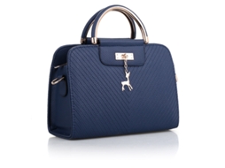 Bolsa Feminina 2026, Pingente de Cervo Ondulado, Bolsa de Ombro, Bolsa Transversal azul YUNZII