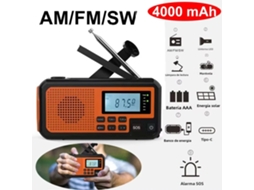 (f2) Rádio Solar Portátil De Emergência