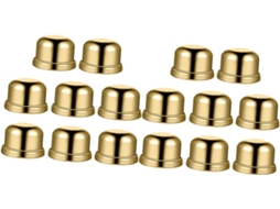 Conjunto De 16 Peças De Ponteiras Decorativas Douradas Para Abajures De Chão.