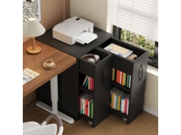 Sofá Cama de 3 Lugares com Mesa Auxiliar 3 em 1, Encosto Abertura Click Clack, Bege
