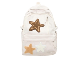 Mochila Escolar Resistente E Impermeável. Mochila Versátil Com Bolsos Convenientes Para Fácil Acesso Aos Seus Pertences. Branca.
