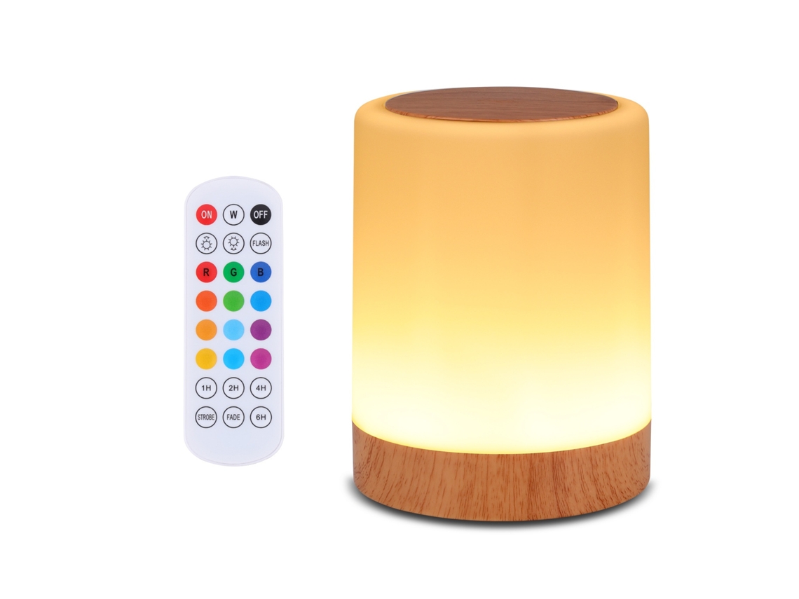 Luz Noturna Led De 11 Cores, Controle Remoto Por Toque, Temporizador, Luz Suave, Proteção Para Os Olhos, Recarregável, Alta Qualidade, Portátil