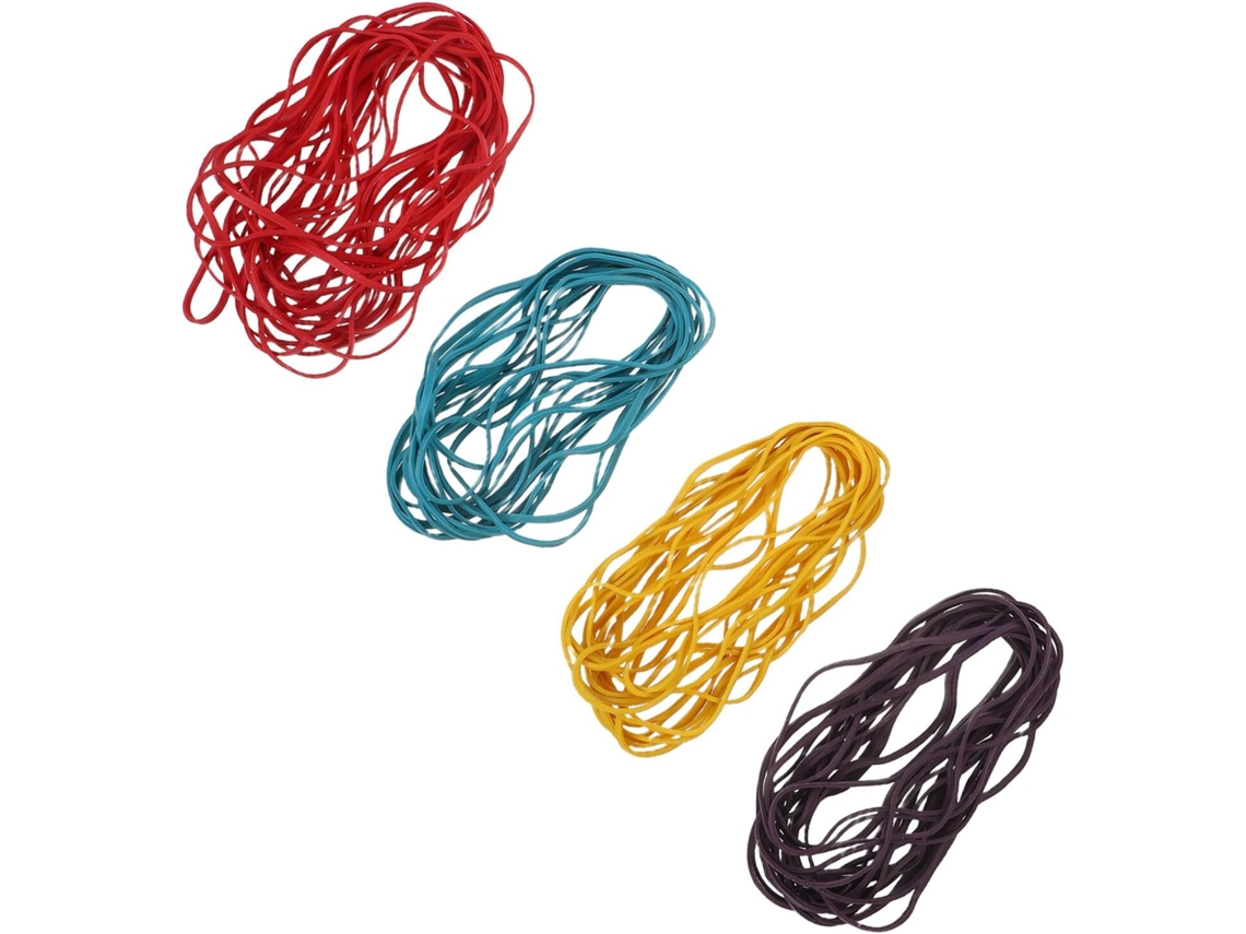 Lote com 2560 Elásticos Coloridos para Prender Documentos e Pastas. SFUSHOS
