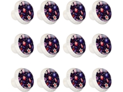 Puxadores Redondos Para Armários De Cozinha, Puxadores Para Armários E Gavetas, 12 Peças, Lindo Design Floral De
