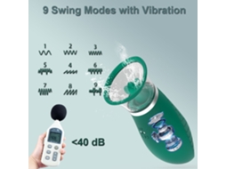 Vibrador Feminino Estimulador de Sucção do Ponto G com 9 Vibrações e 3 Modos de Sucção, Massageador de Silicone Verde Cuich