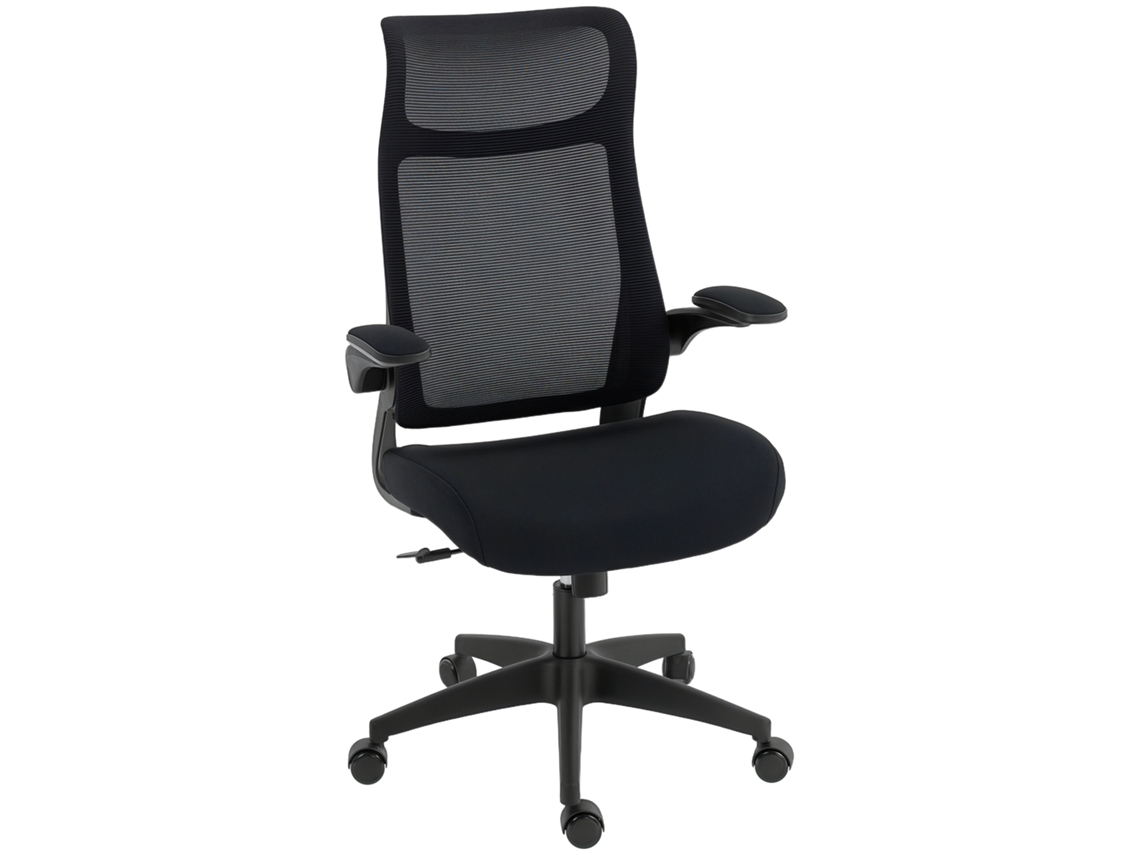 Cadeira Ergonômica Braços 3D, Tela, formato S, Apoio Cabeça, Inclinação, Preta. ZENCORE SERVICES