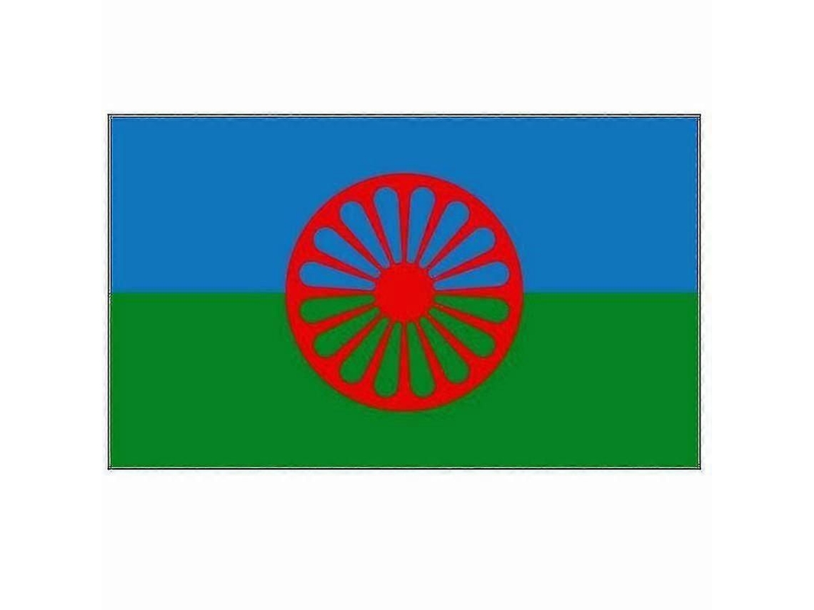 Bandeira Rom Gypsy Do Povo Romani 90x150cm 60x90cm Poliéster Personalizada Decorativa 90 X 150 Cm