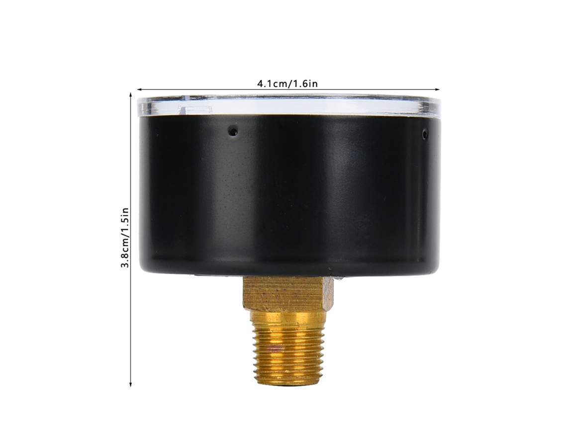 Laxiscreed Manómetro Mecânico De Pressão Para Ar, Óleo E Água Com Conexão Traseira 1/8" Bspt