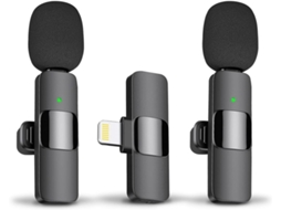 Microfone De Lapela Profissional Sem Fio Para Iphone, Ipad Microfone Condensador Omnidirecional Gravação Aquaforge