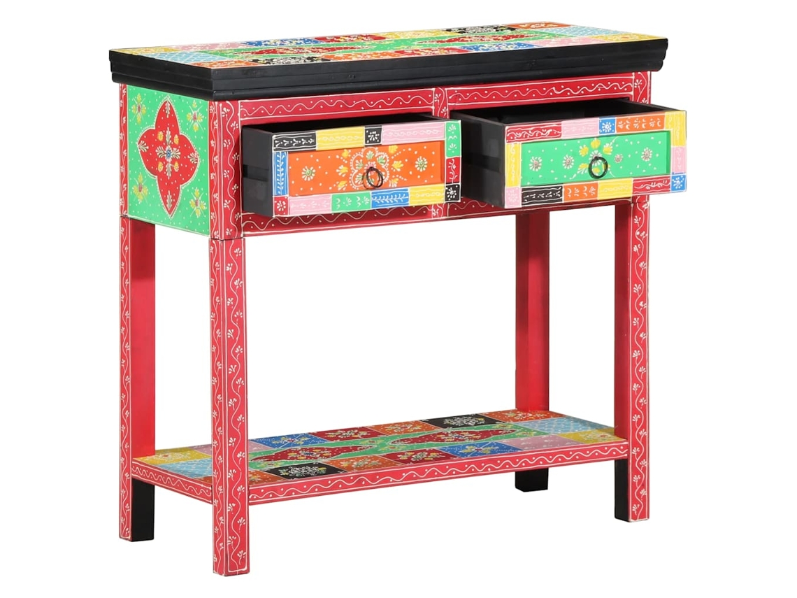 Vidaxl Aparador Com Gaveta Multicolor 80 X 35 X 76 Cm