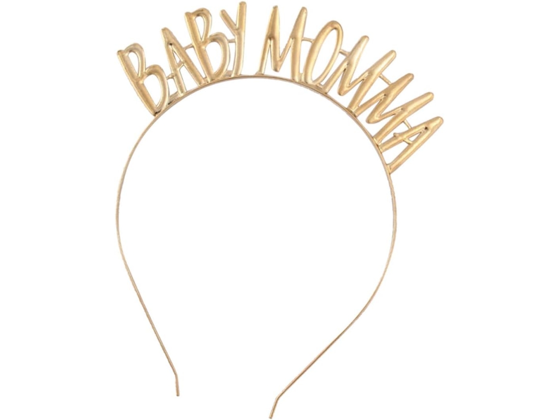 Tiara Para Mães Com Letras Douradas Em Liga Leve E Elegante