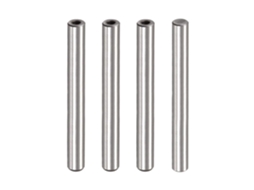Pino de rosca interna M6, 4 peças, 12x100mm, chanfro, plano, aço carbono, para eixo CHABERLU