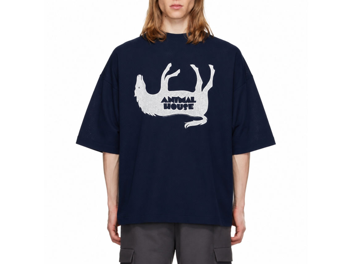 Rockinstone Animal House Movie Horsey Navy Adult T-shirt Size:l
