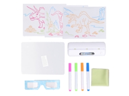 Mali tábua de Desenho Mágico 3d Luminosa Reutilizável Brincadeira Educativa para Crianças