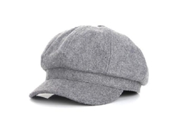 Boina feminina octogonal de aba reta, modelo jornaleiro, modelo 2026, ideal para inverno, primavera e outono, tamanho M (56-58 cm), monocromática.