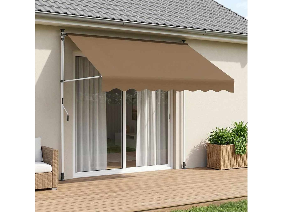 Vidaxl Toldo Retrátil Manual Bege 300 Cm