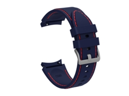 Bracelete Silicone com Costura Azul Vermelho para Samsung Galaxy Watch 4 XIAOMOYU