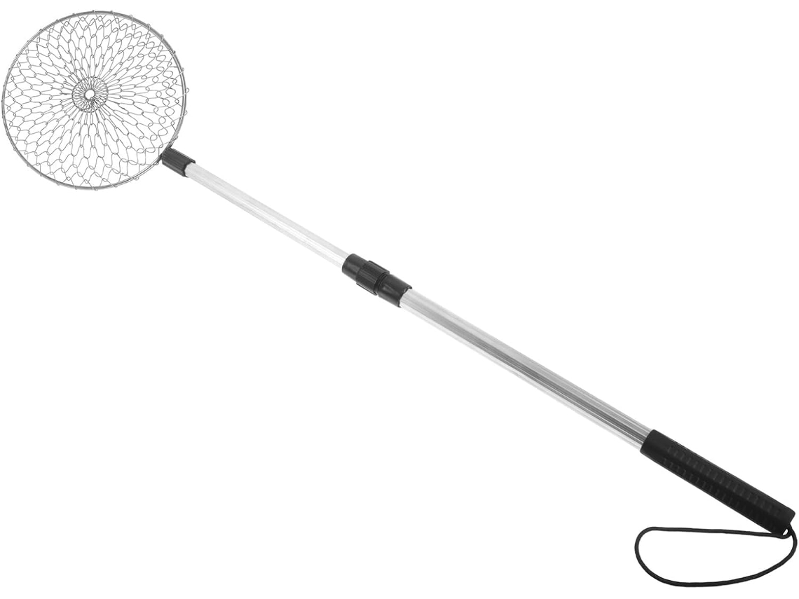 Pinça Para Ovos Extensível De 44 A 75 Cm Com Cesto De Arame Resistente E Cabo.