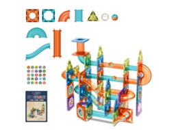 Ats bloques Magnéticos para Niños com Pista de Bolas Brinquedo Educatsivo Presente de Aniversário 98pcs