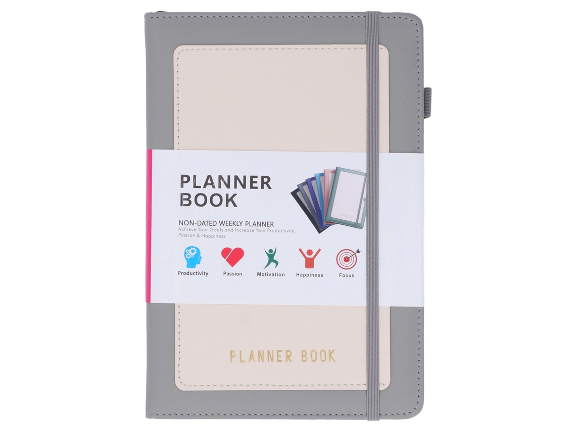 Planejador Semanal A5: Caderno De Metas Com Papel Grosso E Resistente À Tinta Para Escola, Escritório E Viagens