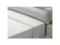 Conjunto De Lençol Dor Roma Algodão Cinzento (90x200)